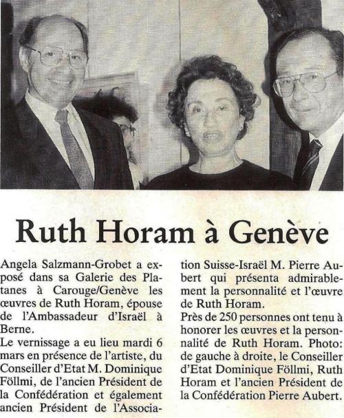 Ruth Horam a Geneve