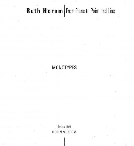 Ruth Horam From Plane to Point and Line